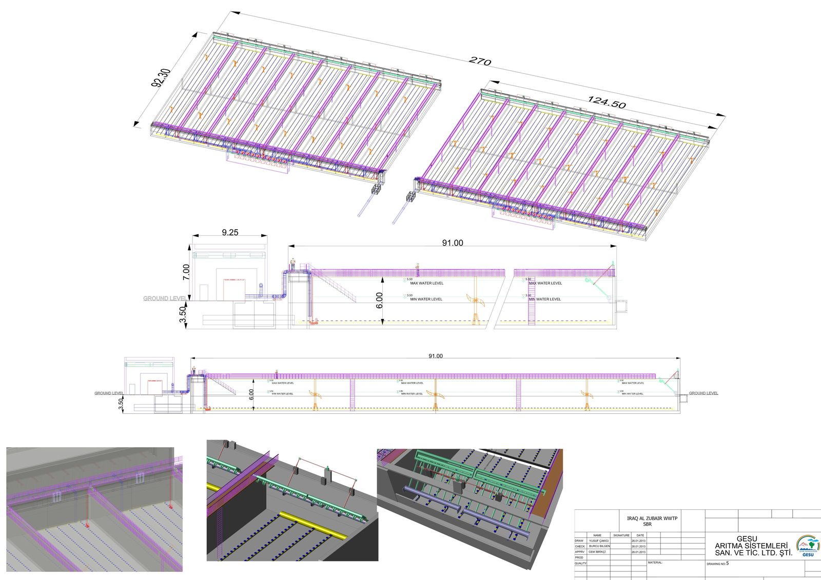 3D process design — GESU SBR reactor model