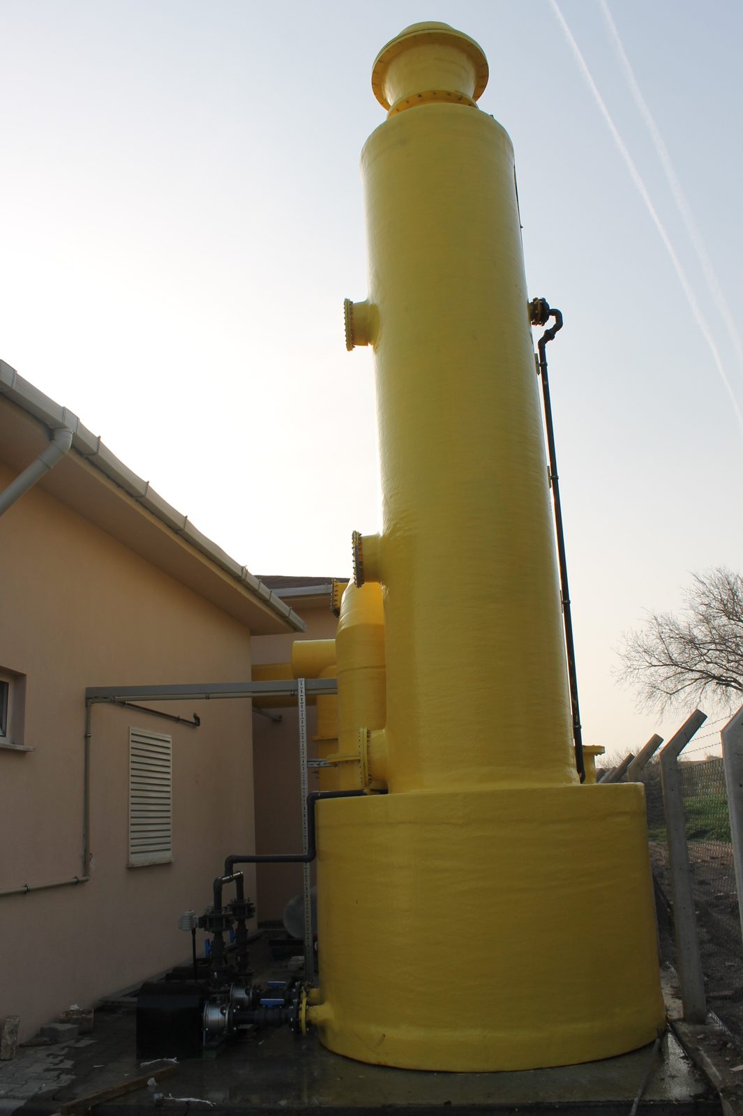 Çanakkale Municipality — GESU GRP gas washing scrubber unit, erection completed, 2014
