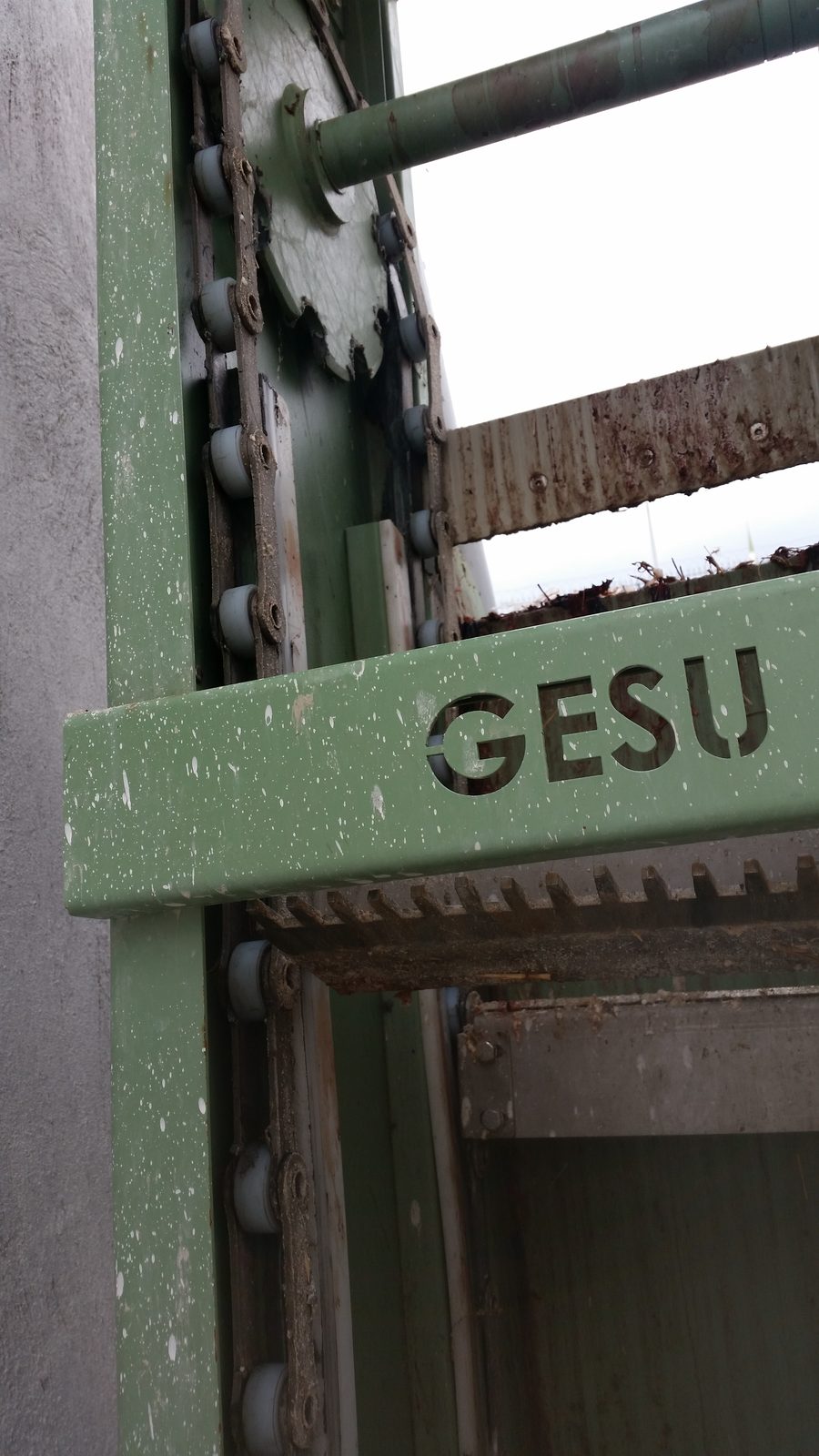 GESU-branded scraper — Hacı İnce Konya slaughterhouse treatment plant