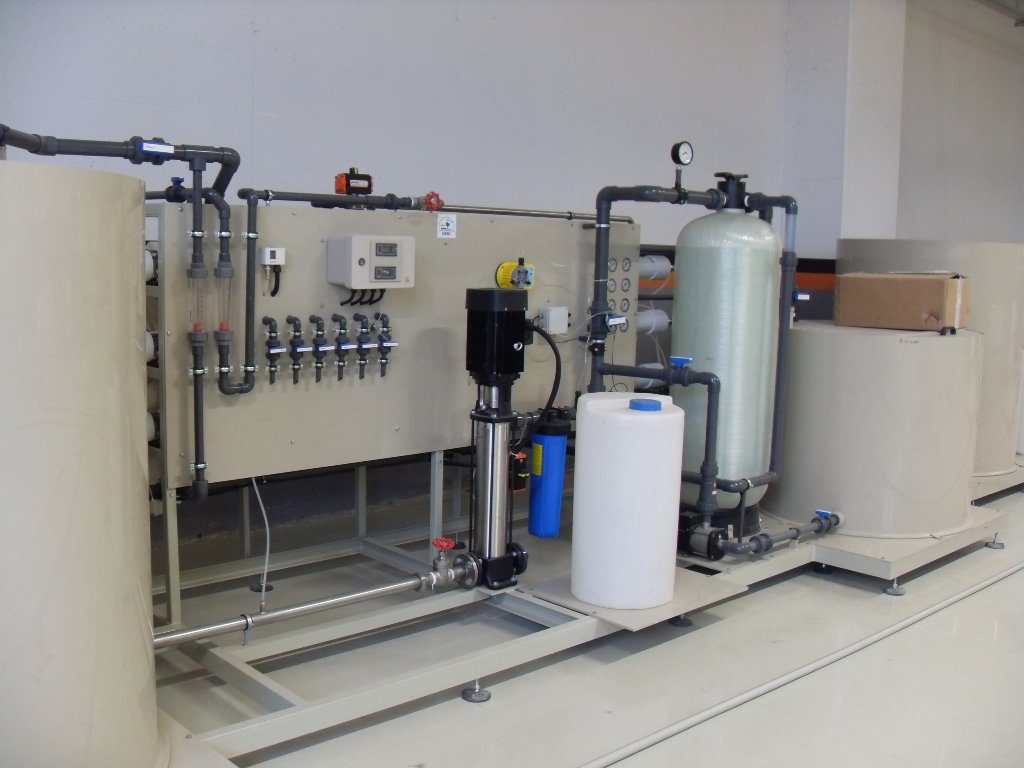 RO/membrane skid manufactured by GESU — assembly stage