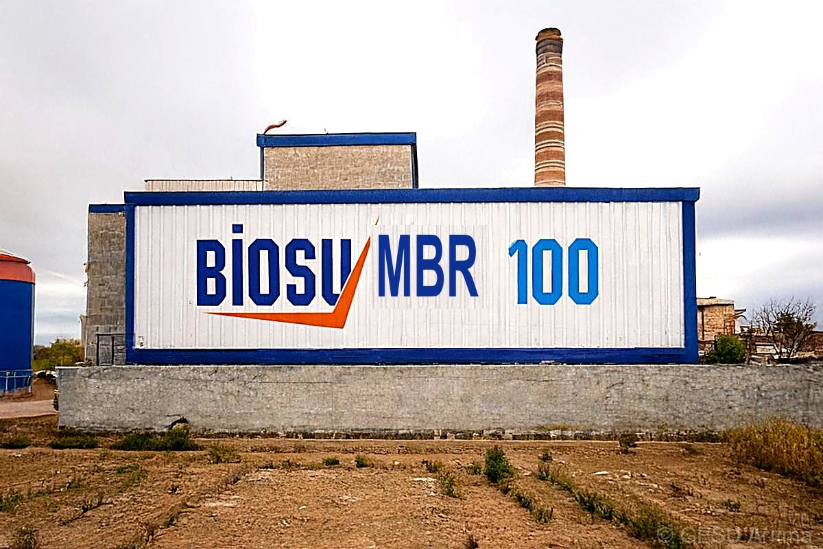 BİOSU MBR 100 paket arıtma ünitesi — sahada kurulu konteyner ünite